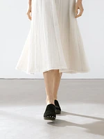 Robe midi double tissu texturé