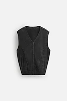 WASHED KNIT VEST