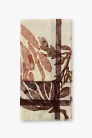 FOULARD COTON À IMPRIMÉ PIVOINES