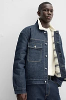 CONTRAST COLLAR DENIM JACKET