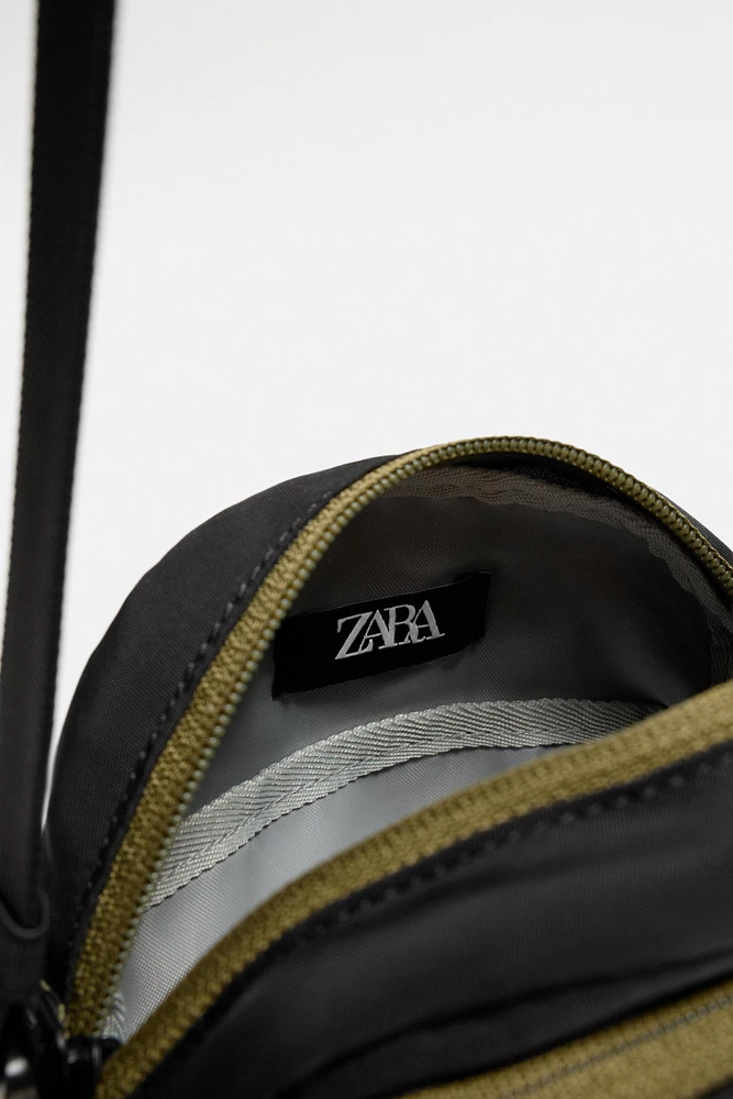 CONTRAST TECHNICAL CROSSBODY BAG