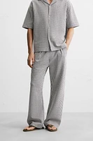 RELAXED FIT SEERSUCKER PANTS