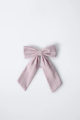 BOW HAIR TIE WITH CLIP