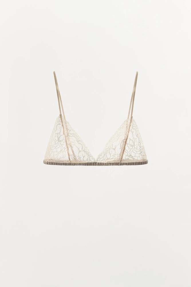 BRALETTE TRIANGLE BIMATIÈRE DENTELLE