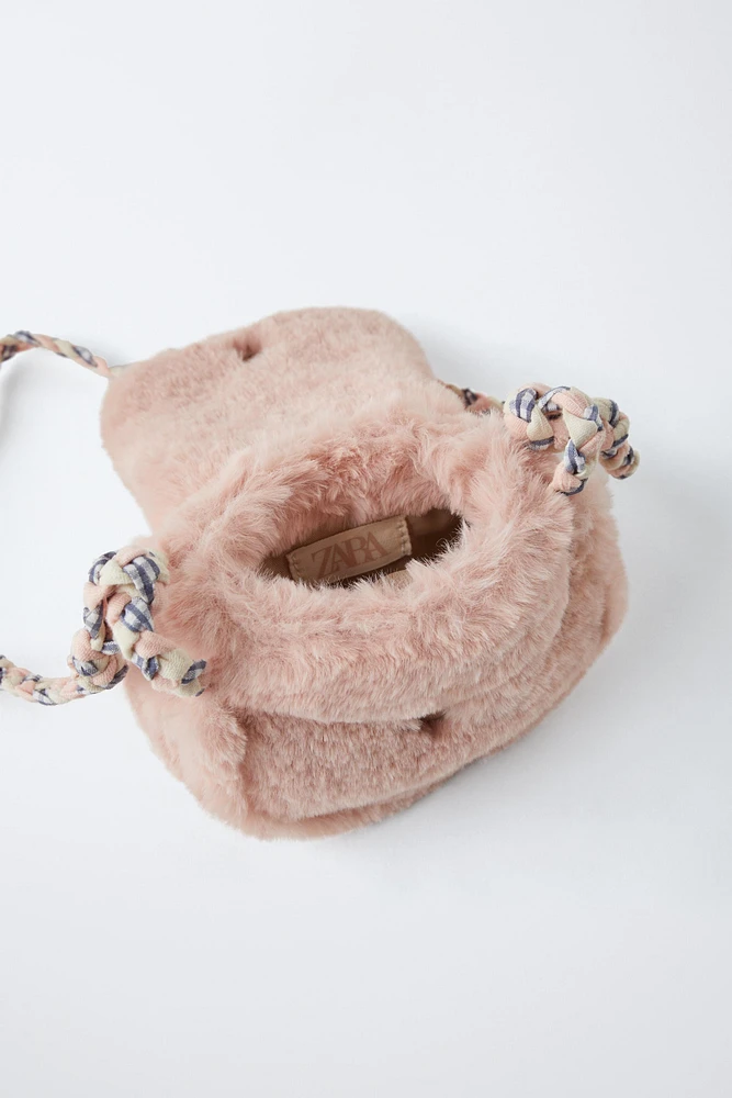 SOFT FAUX FUR CROSSBODY BAG