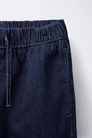 JUPE-CULOTTE EN JEAN À ÉLASTIQUES