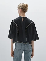 Blouse fluide avec broderies