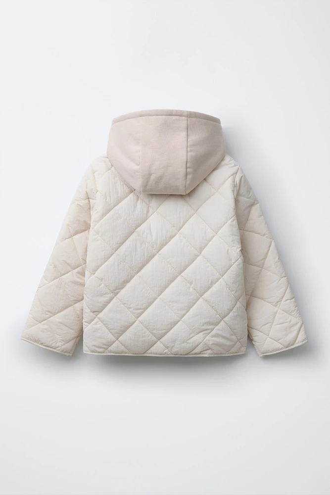 HOODED QUILTED JACKET