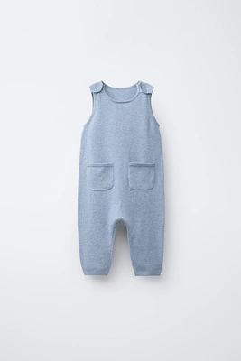 COTTON SILK KNIT OVERALLS