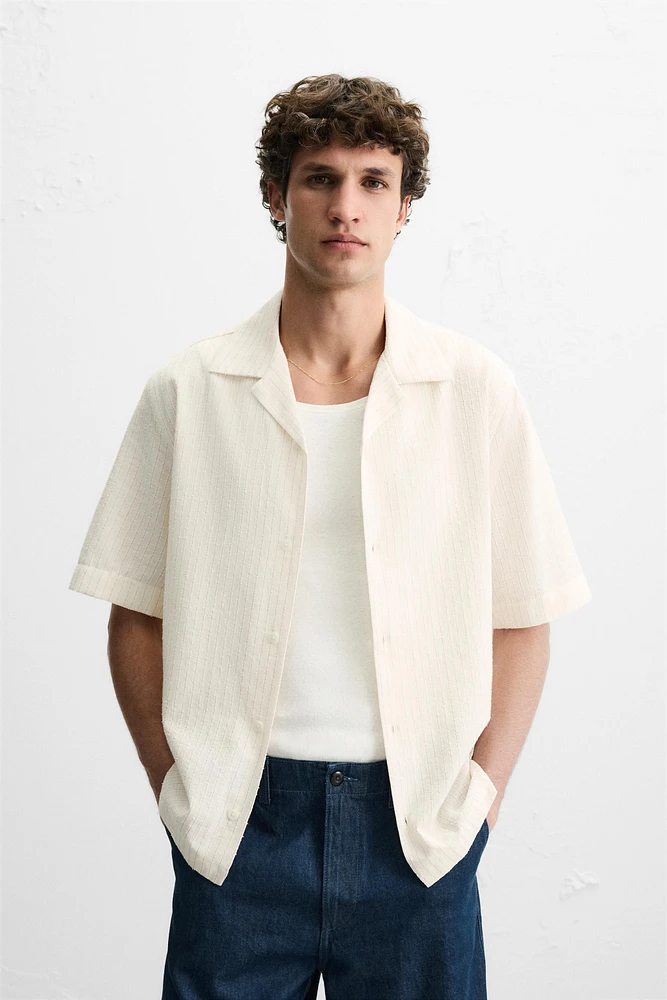 CHEMISE RAYURES TEXTURÉE