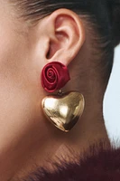 ROSE HEART EARRINGS