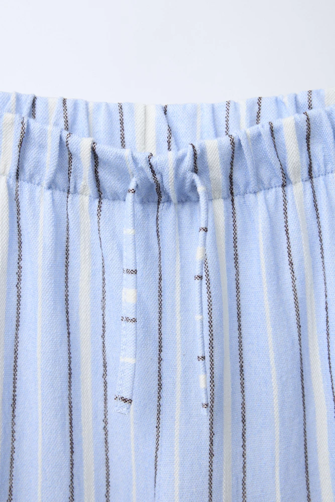 PANTALON WIDE LEG RAYURES