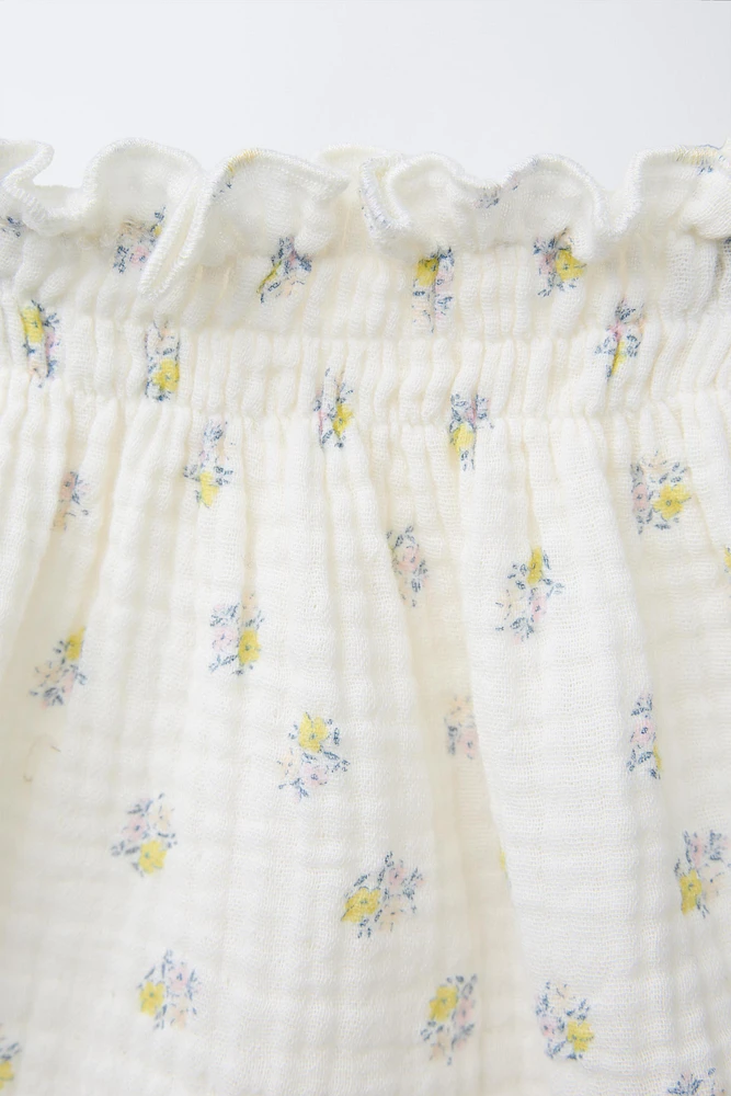 CULOTTE TEXTURÉE À FLEURS