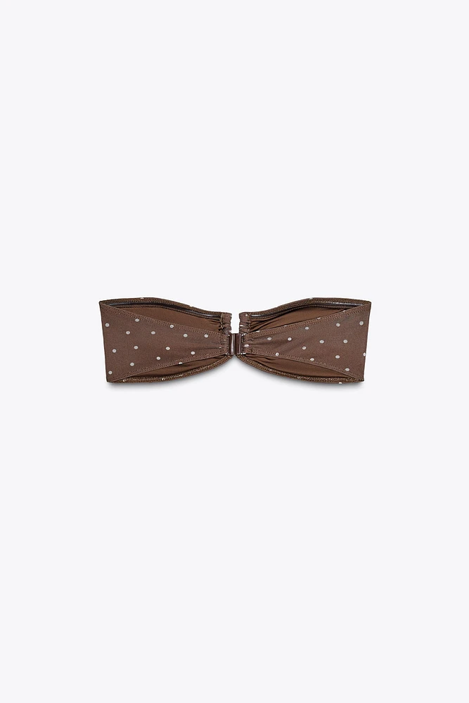 HAUT DE BIKINI EN TULLE À POIS