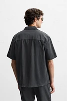 COTTON - LINEN BLEND SHIRT