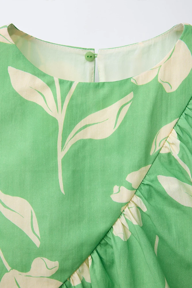 ROBE IMPRIMÉE FLEURS VOLANTS