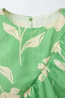 ROBE IMPRIMÉE FLEURS VOLANTS