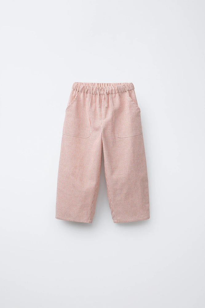PANTALON BAGGY AVEC COTON ET LIN
