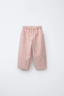 PANTALON BAGGY AVEC COTON ET LIN