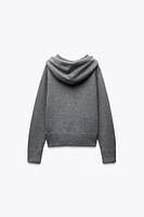 100% WOOL HOODED JACKET