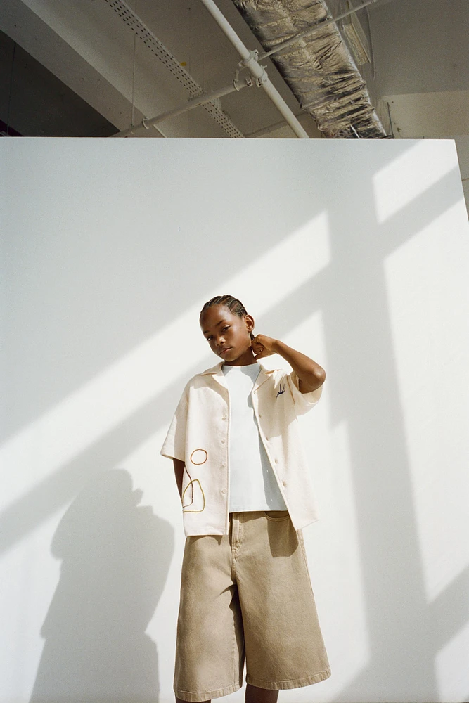 EMBROIDERED TERRY SHIRT