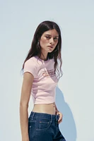 COTTON MODAL TEXT T-SHIRT