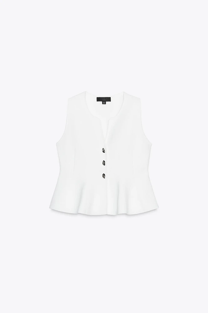 TOP EN MAILLE PÉPLUM