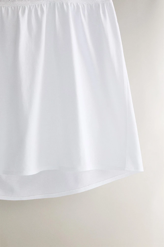 TOP COTON DENTELLE
