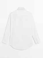 Oversize cotton poplin shirt