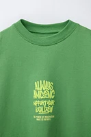 RAISED TEXT T-SHIRT