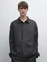 100% linen overshirt