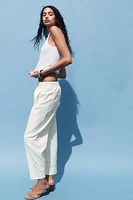 PANTALON EN COTON À TAILLE ÉLASTIQUE