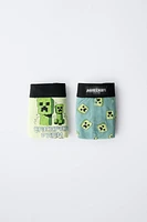 6-14 ANS/ LOT DE DEUX BOXERS MINECRAFT © MOJANG AB. ™