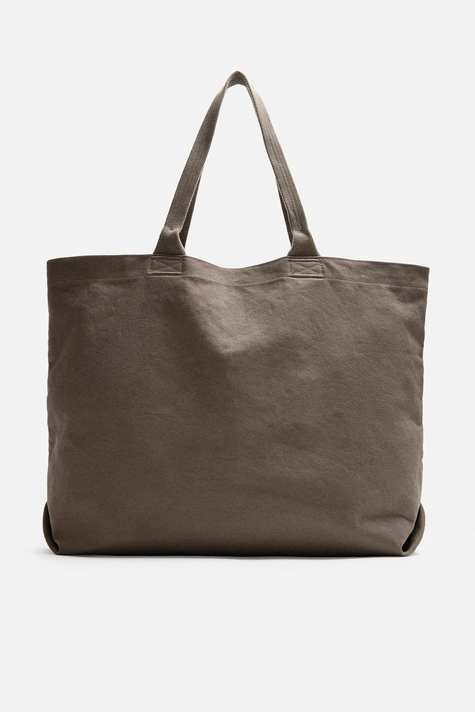 WASHED CANVAS TOTE BAG