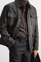 POCKET LEATHER JACKET