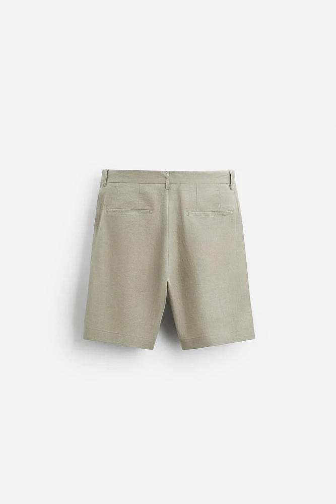 100% LINEN SHORTS