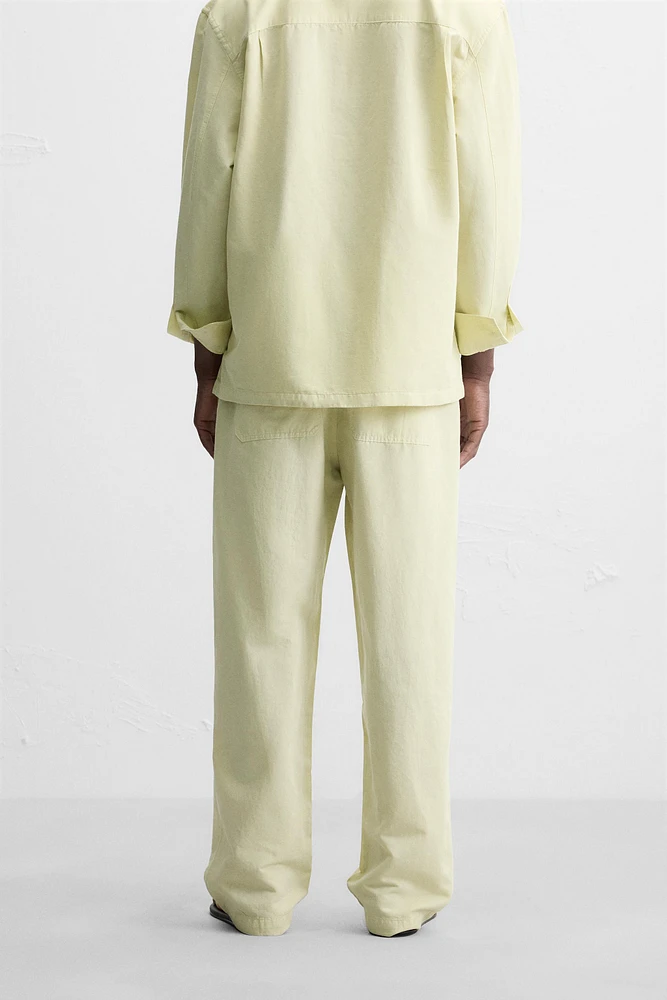 PANTALON STRAIGHT FIT LIN - COTON