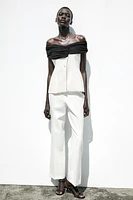 CONTRAST BUSTIER TOP