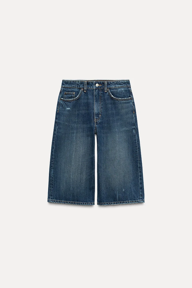 TRF MID-RISE DENIM JORTS