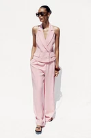 HALTER NECK DOUBLE BREASTED VEST