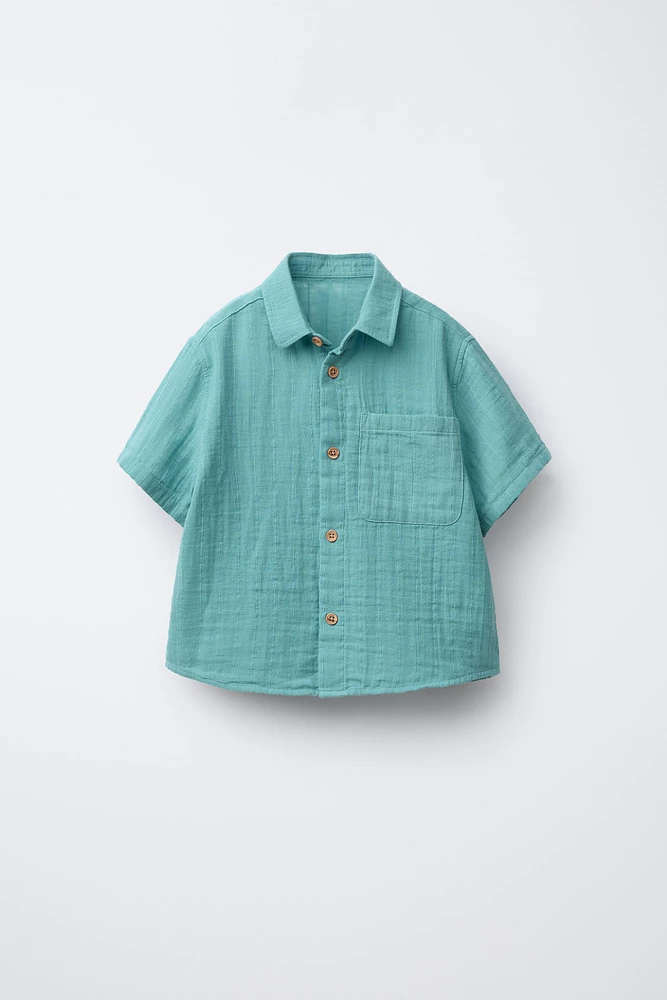 CHEMISE TEXTURÉE À POCHE