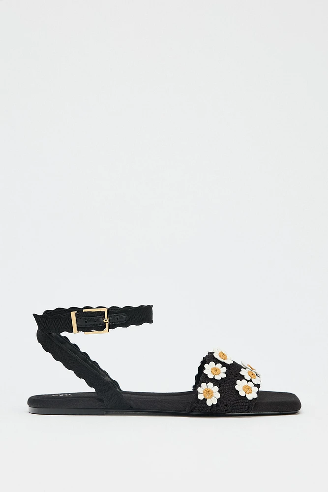 SANDALES CROCHET FLEURS