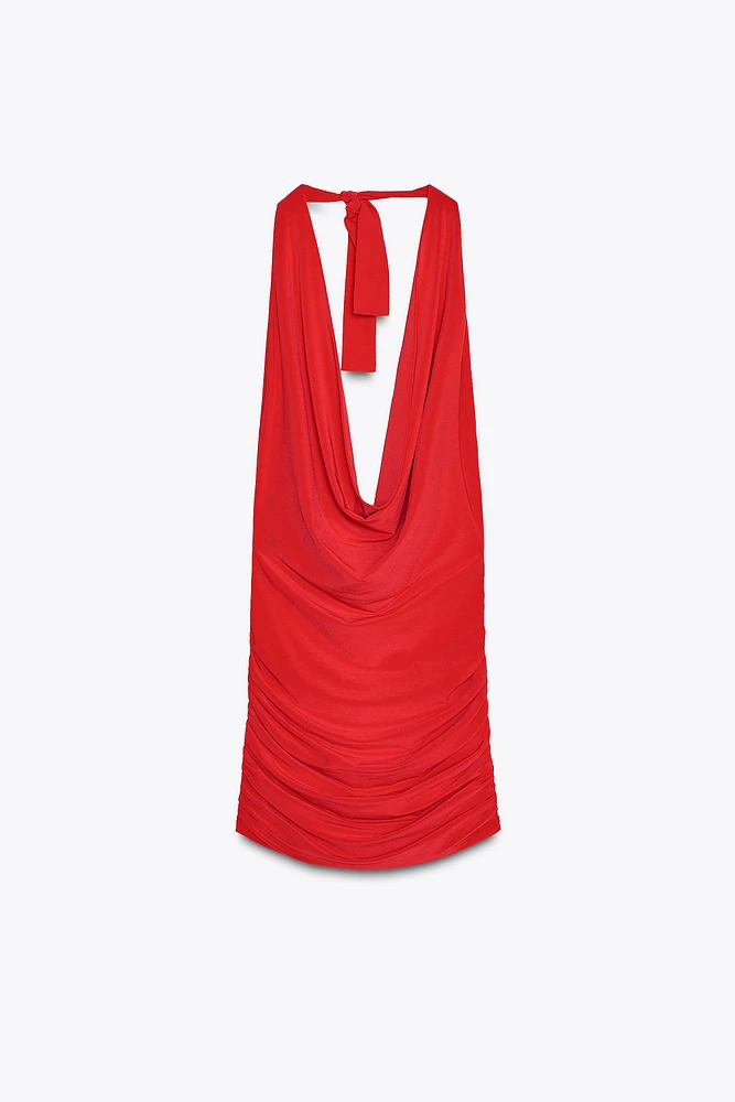 RUCHED SHORT DRESS