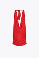 RUCHED SHORT DRESS