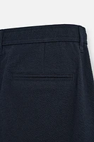TEXTURED REGULAR FIT SHORTS