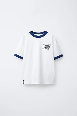 VARSITY TEXT RAISED T-SHIRT