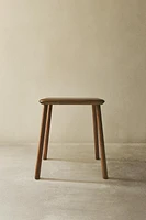BEVELED ACACIA STOOL
