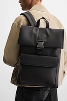 RUBBERIZED FLAP BACKPACK