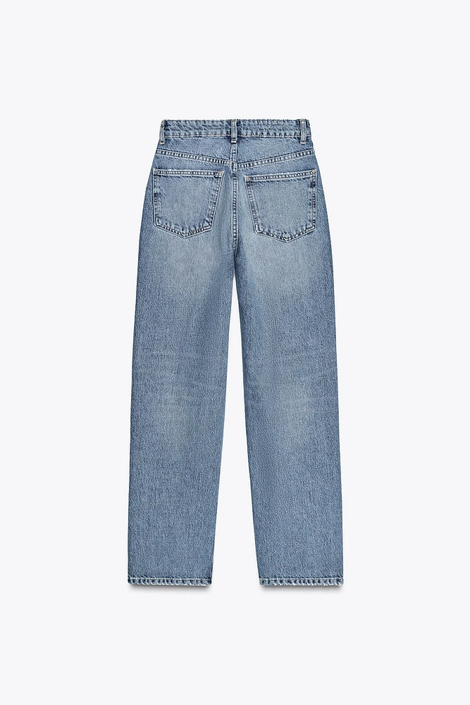 JEAN TRF MOM FIT DÉCHIRÉ TAILLE HAUTE