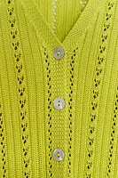 GILET EN MAILLE POINTELLE À VOLANTS